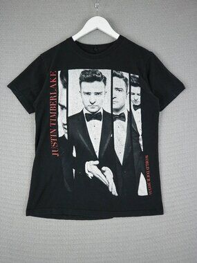 Justin Timberlake Tour 2013/2014 Black Tee Mens Medium